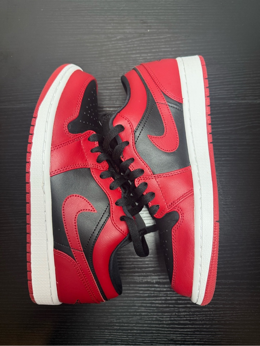 Nike Air Jordan 1 Low US Men’s 8.5 553558-08 Gym Red/Black White